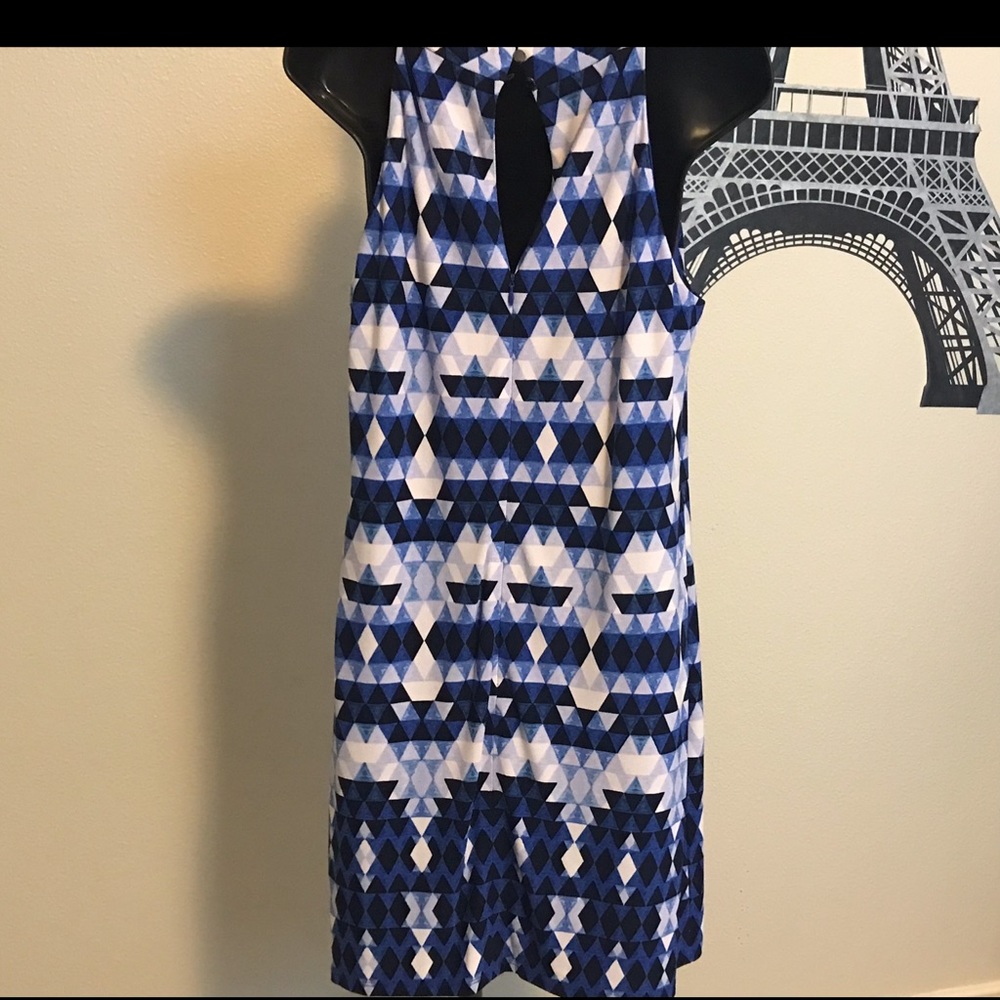 VINCE CAMUTO - HALTER SHIFT DRESS  BLUE MULTI  - SIZE 14 NWT - Picture 15 of 15